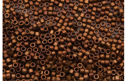 8 grs Delica 11/0 Metallic Bronze Gold Iris Matted