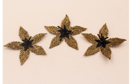 Flor Microtubos de 50mm Bronce y Negro