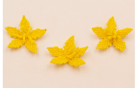 Flor Microtubos de 30mm Amarillo