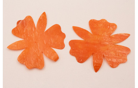 Flor de 80mm Naranja Opaco Rugoso