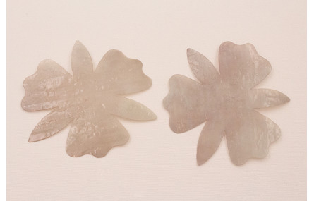 Flor de 80mm Beige traslucido rugoso