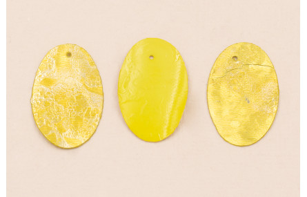 Ovalo 26*16 Amarillo y Metal