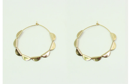 Pendientes aro grande 45mm con mini terminales.