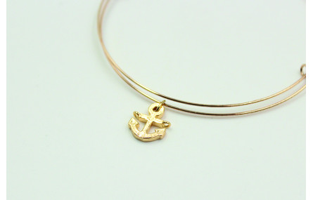 Pulsera de acero inoxidable con nudo corredizo y c