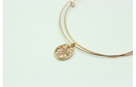 Pulsera de acero inoxidable con nudo corredizo y c