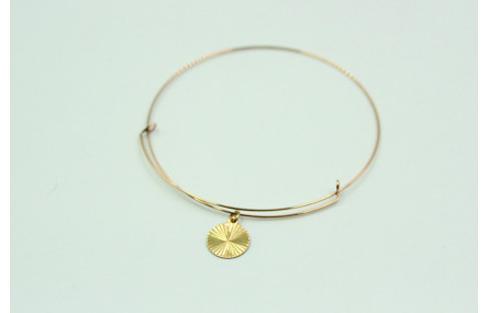 Pulsera de acero inoxidable con nudo corredizo y c