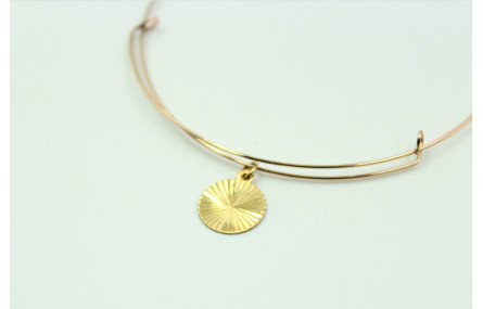 Pulsera de acero inoxidable con nudo corredizo y c