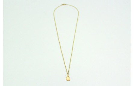 Solitario de cadena de eslabón pequeño oro mate y 