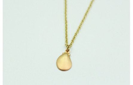 Solitario de cadena de eslabón pequeño oro mate y