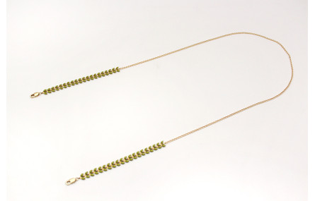 Cuelga mascarilla de cadena de petalos esmaltada v