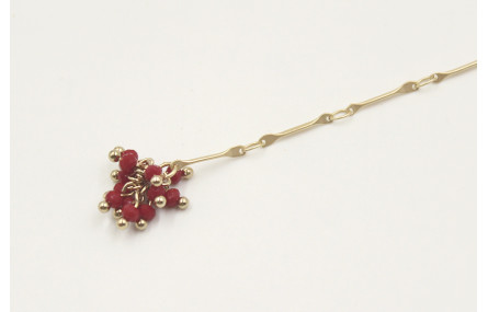 Pulsera cadena listones rematada con burruño de fa