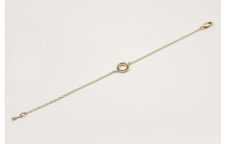 Pulsera aro de microbillos y cadena de eslabón peq