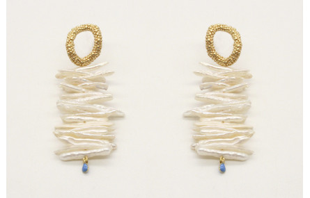 Pendientes con perno aro pata pulpo y listones per