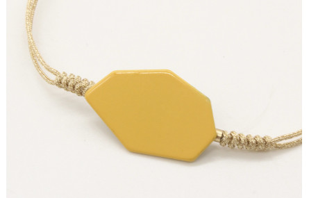 Pulsera nudo serpiente con pieza esmaltada color h