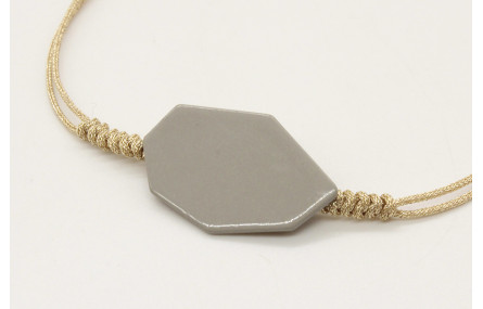 Pulsera nudo serpiente oro palido con pieza esmalt