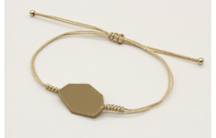 Pulsera nudo serpiente oro palido con pieza esmalt