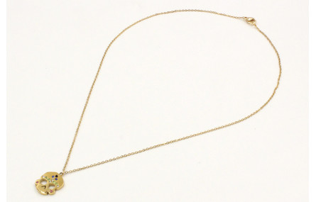 Collar con cadena de acero inoxidable y colgante c