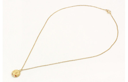 Collar con cadena de acero inoxidable y colgante e