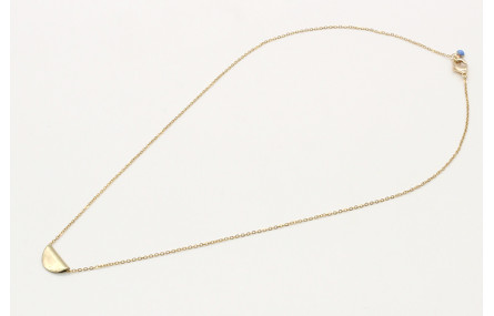 Solitario cadena eslabón pequeño oro brillo con mi