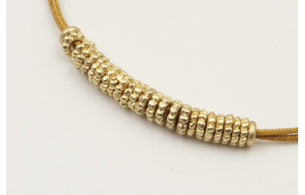 Pulsera hilo macrame marrón claro nudo macrame con