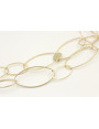 Collar cadena doble ovalo dorada rematada con disc