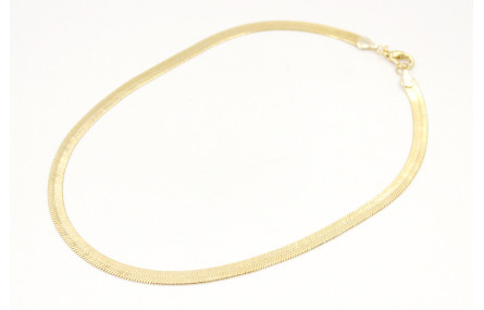 Collar cadena serpiente dorada con cierre mosquetó