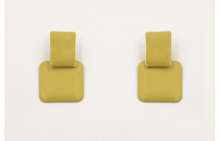 Pendientes perno rectangulo y colgante cuadrado es