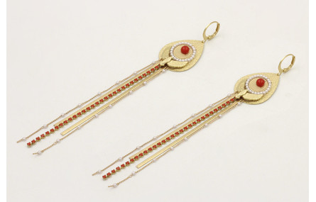 Pendientes cierre seguridad, gota dorado mate, agu