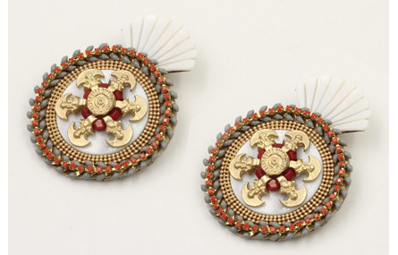 Pendientes perno concha triangular nacar colgante