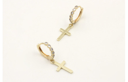 Pendientes cierre seguridad con brillos cristal y 