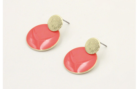 Pendientes perno disco dorado con disco dorado esm