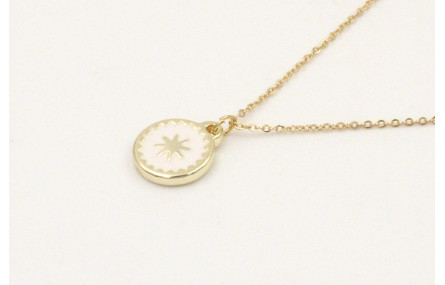 Solitario de acero inoxidable cadena eslabón peque