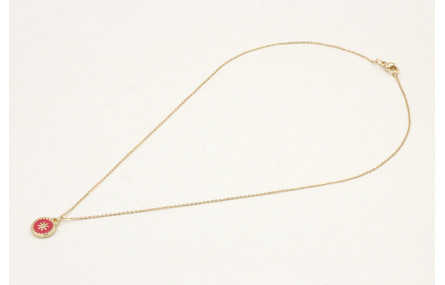 Solitario de acero inoxidable cadena eslabón peque