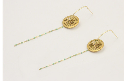 Pendientes acero inoxidable anzuelo con estrella r