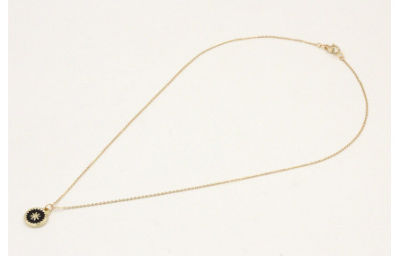 Solitario de acero inoxidable cadena eslabón peque