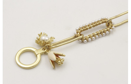 Pulsera cadena eslabón rectangulares un eslabón fo