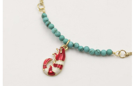 Pulsera cadena plana dorada mate regulable con tir