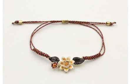 Pulser hilo micro driza color granate y oro con ad