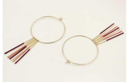 Pendientes acero inoxidable con aro grande y barri