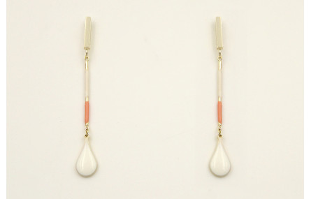 Pendientes de acero inoxidable con perno rectangul