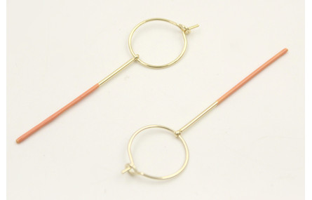 Pendientes acero inoxidable con aro pequeño y barr