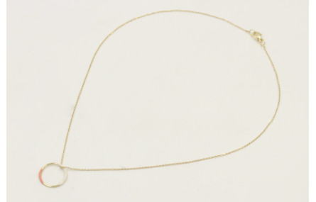 Solitario de acero inoxidable con cadena de eslabó