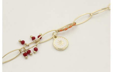 Pulsera acero inoxidable de cadena eslabón ovalado