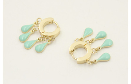 Pendientes acero inoxidable con cierre de arandela