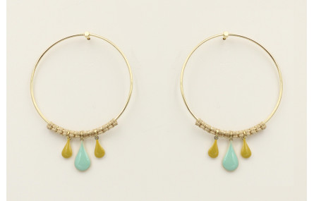 Pendientes acero inoxidable aro cerrado forrado co