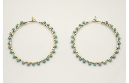 Pendientes acero inoxidable aros grandes forrados 