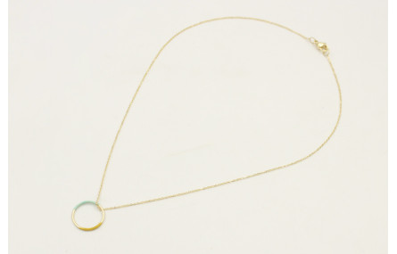 Solitario de acero inoxidable con cadena de eslabó