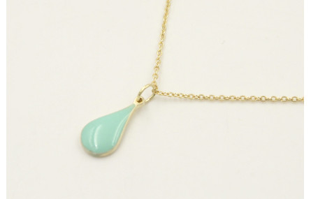 Solitario de acero inoxidable con cadena de eslabó