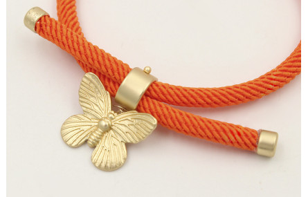 Pulsera regulable de cordón trenzado retorcido col