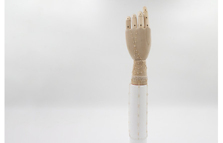 Brazalete brazo entero con cadena de micro perla, 